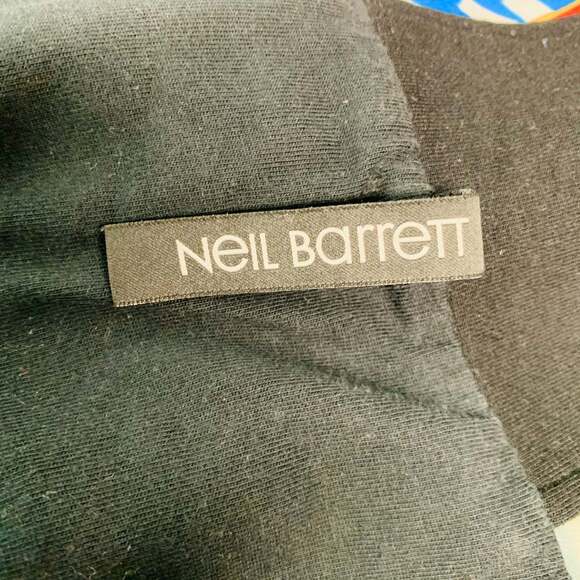 NEIL BARRETT Black Multi Color Print Hooded Jacket - Picture 5 of 7